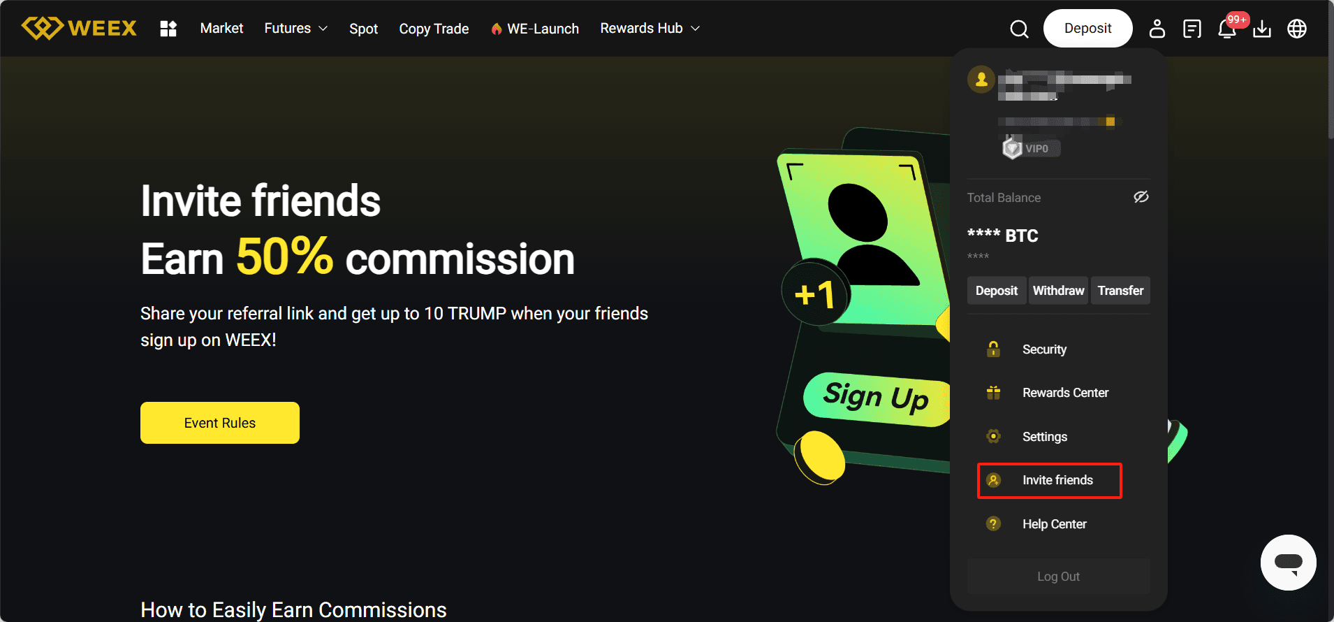 click the “ Invite friends ”